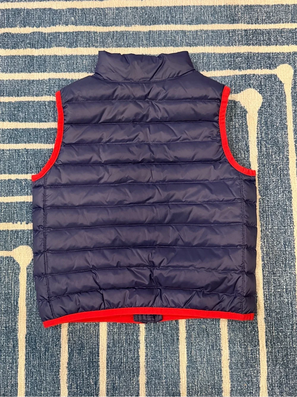 Polo Ralph Lauren Boys 3T Navy Puffer Vest Red Trim